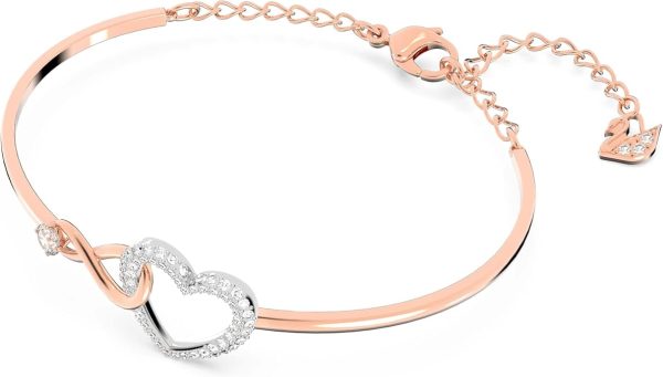 Swarovski Infinity Heart Jewelry Collection, Necklaces and Bracelets, Rose Gold & Rhodium Tone Finish, Clear Crystals - Image 2